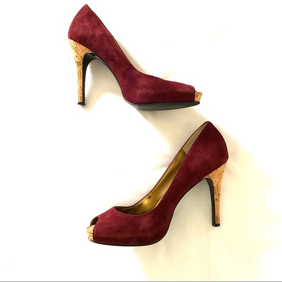 Guess Marciano Suede Peeptoe Heels - Picture 5 of 9